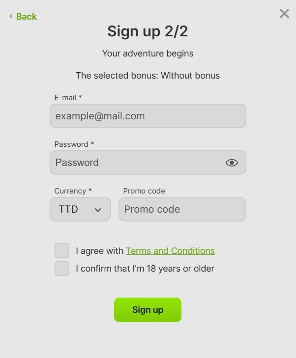 Register and Log In