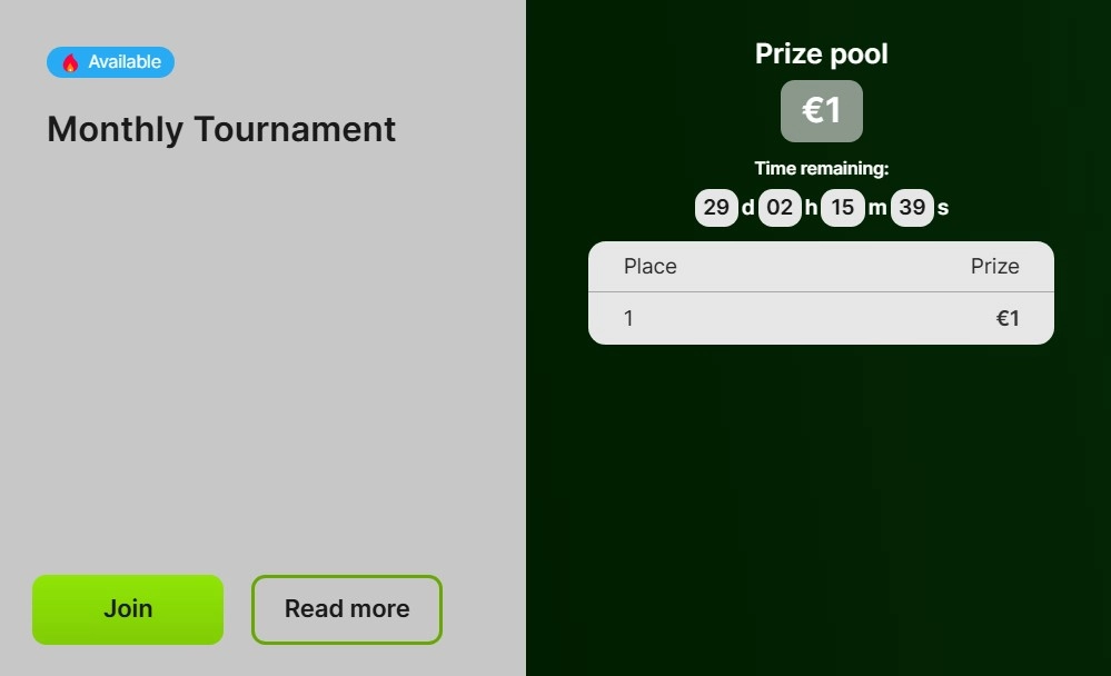 Monthly Tournament